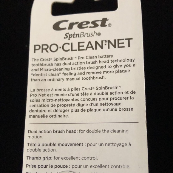 🪥🦷 Crest SpinBrush Pro•Clean•Net 2 replace moving heads battery toothbrush - Picture 5 of 8